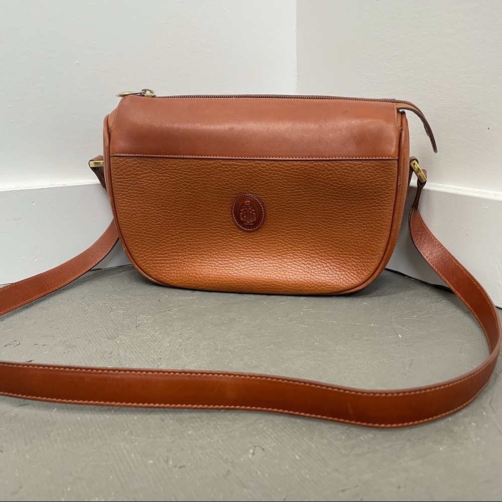 ⛔️SOLD⛔️Vintage Mark Cross Brown Leather Cross Bod - Picture 1 of 13